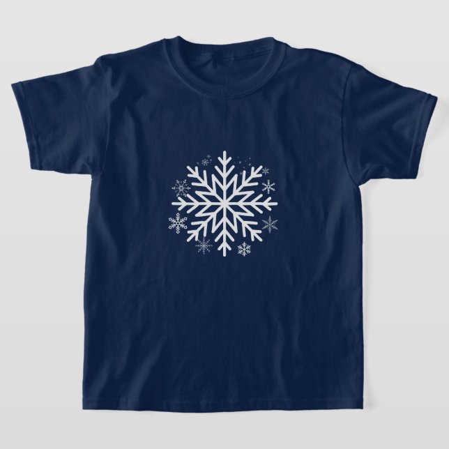 T-shirt Festivale Élégance Flocon de neige Design de Noël  (Poser)