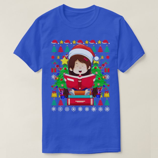 T-shirt Festive Lecture laid Noël Noël Noël Noël (Design devant)