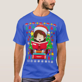 T-shirt Festive Lecture laid Noël Noël Noël Noël