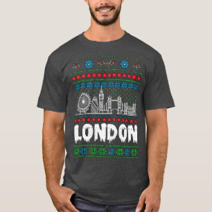 T-shirt Festive Londres Royaume-Uni Noël laid