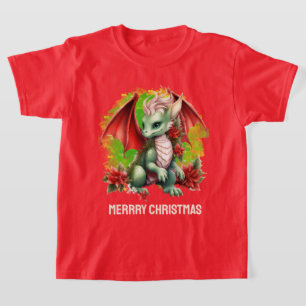 T-shirt Festive Merrry le dragon de Noël ajouter