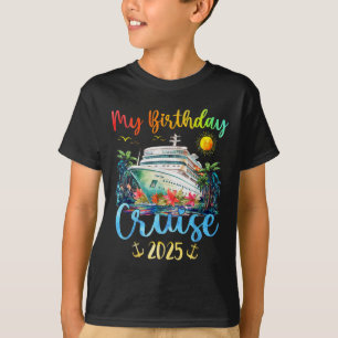 T-shirt Festive My Birthday Cruise Ship Party 2025 Hommes,