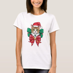 T-shirt Festive Noël de chat
