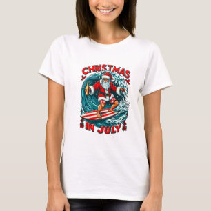 T-shirt Festive Père Noël White Delight