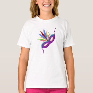 T-shirt Festive Plumes violet Masque Filles