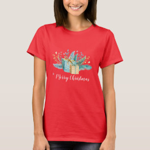 T-shirt Festive présente Bouquet Noël