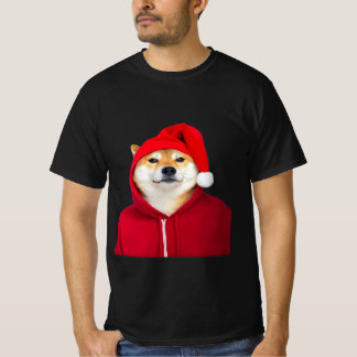 T-shirt Festive Shiba Inu à Santa Hat