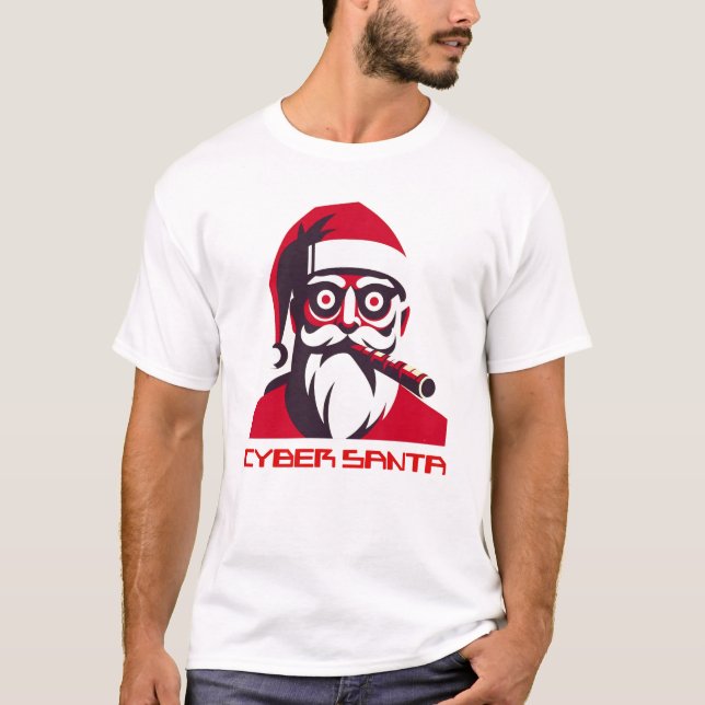 T-shirt Festivités futuristes : Un Cyberpunk Noel laid (Devant)
