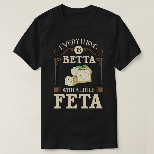 T-shirt Feta Cheese Goat Greece Greek  (Design devant)