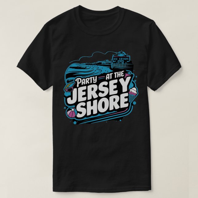 T-shirt Fête à Jersey Shore (Design devant)