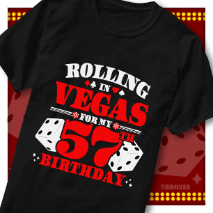 T-shirt Fête Anniversaire 57 ans Casino Dice à Vegas