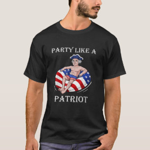 T-shirt Fête Comme Un Patriote Amusant George Washington 4