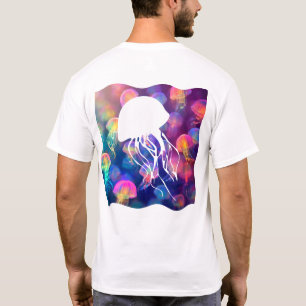 T-shirt Fête comme une méduse Silhouette avant et arrière