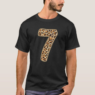 T-shirt Fête d'anniversaire 7 ans de Léopard 7 Sept Ans Sa