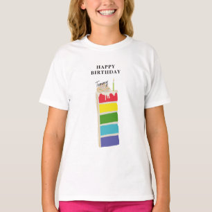 T-shirt Fête d'anniversaire à arc-en-ciel coloré