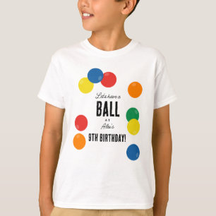 T-shirt Fête d'anniversaire à la balle colorée