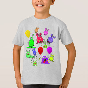 T-shirt Fête d'anniversaire avec Aliens