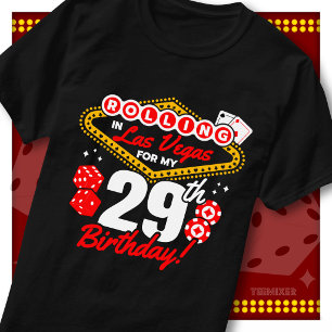 T-shirt Fête d'anniversaire Casino Rolling In Las Vegas 29