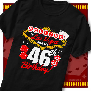 T-shirt Fête d'anniversaire Casino Rolling In Las Vegas 46