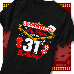 T-shirt Fête d'anniversaire de 31 ans au casino à Las Vega
