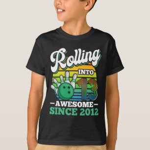 T-shirt Fête d'anniversaire de bowling qui entre dans sa 1