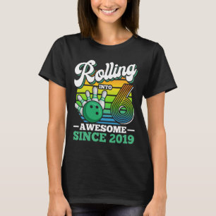 T-shirt Fête d'anniversaire de bowling qui entre dans sa 6