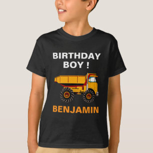 T-shirt Fête d'anniversaire de camion à benne construction