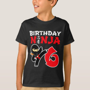 T-shirt Fête d'anniversaire de ninja de karaté pour enfant