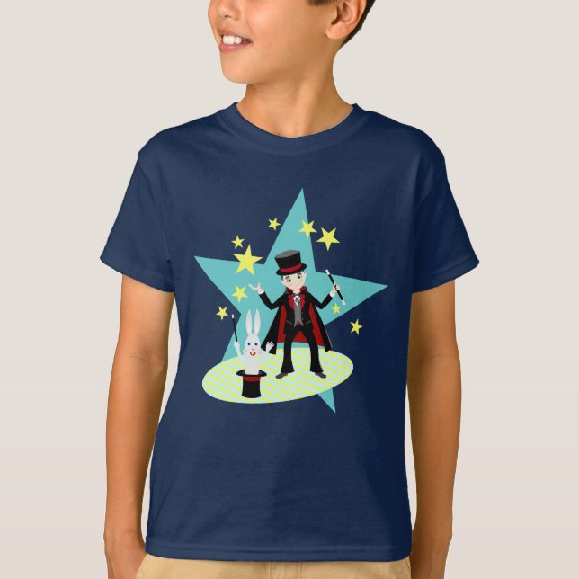 T-shirt Fête d'anniversaire d'enfant de magicien (Devant)