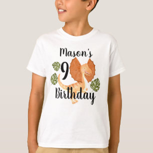 T-Shirt Fête d'anniversaire Dinosaure Aquarelle Ve