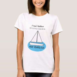 T-shirt Fête d'anniversaire du bateau à voile