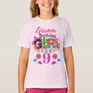 T-shirt Fête d'anniversaire fille Mexique
