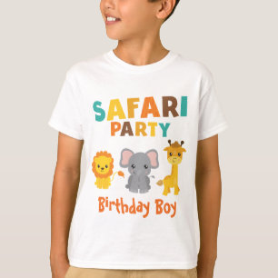 T-shirt Fête d'anniversaire garçon safari tendance