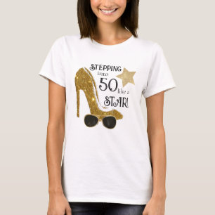 T-shirt Fête d'anniversaire Gold & Black Personnalisé