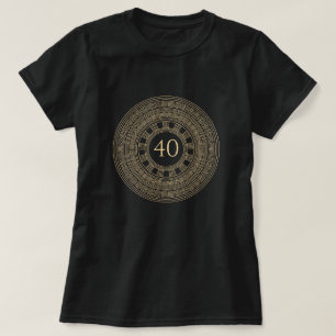 T-shirt Fête d'anniversaire grecque avec l'âge et les coul
