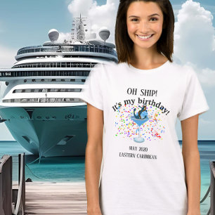 T-shirt Fête d'anniversaire Pas de bateau Voyage vacances