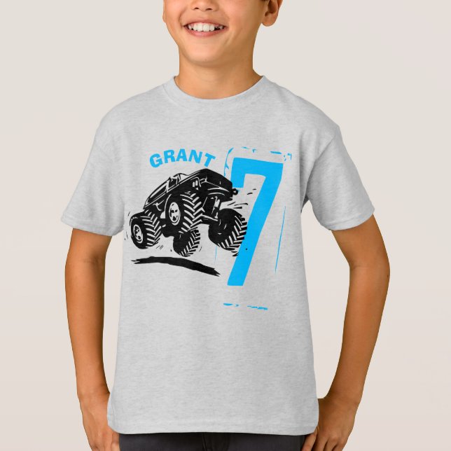T-shirt Fête d'anniversaire pour les camions mondains (Devant)