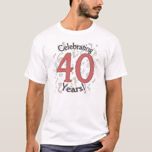 T-shirt Fête de 40 ans confetti chemise de célébration