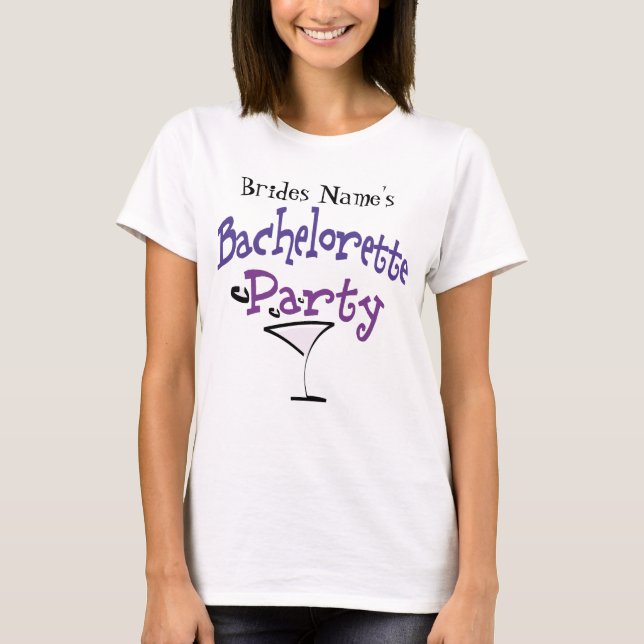 T-shirt Fête de Bachelorette Chemise personnalisée (Devant)