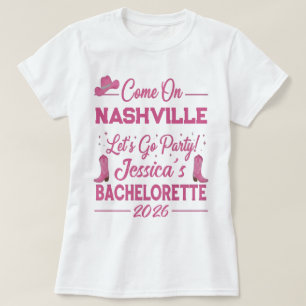 T-shirt Fête de Bachelorette Cow-boy sur mesure Barbiecore