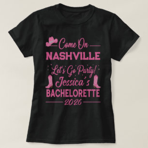 T-shirt Fête de Bachelorette Cow-boy sur mesure Barbiecore