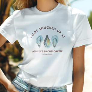 T-shirt Fête de Bachelorette de Plage Côtière aux Huîtres