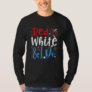 T-shirt Fête de Bachelorette du 4 juillet Rouge Blanc & Je
