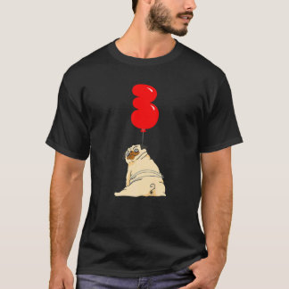 T-shirt Fête de ballon pour enfants pour les 3 ans de Fat