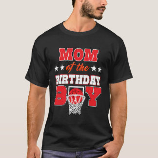 T-shirt Fête De Basketball Maman De L'Anniversaire Garçon 