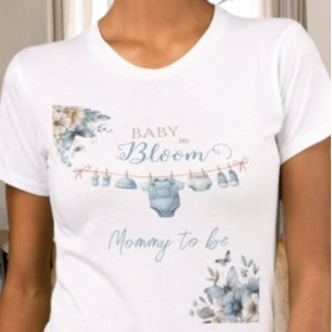 T-shirt Fête de bébé garçon Fleur de bébé en fleurs Maman