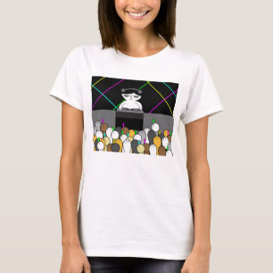 T-shirt Fête de danse rave DJ Chat Mignon