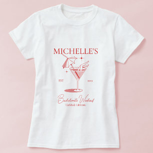 T-shirt Fête de Filles de Cocktail Rétro pour une Future M