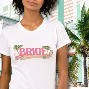 T-shirt Fête de jeune fille à Rose Beach Mariée