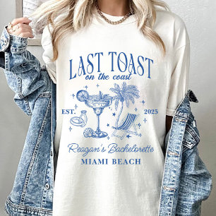T-shirt Fête de jeune fille côtière moderne cocktail bleu